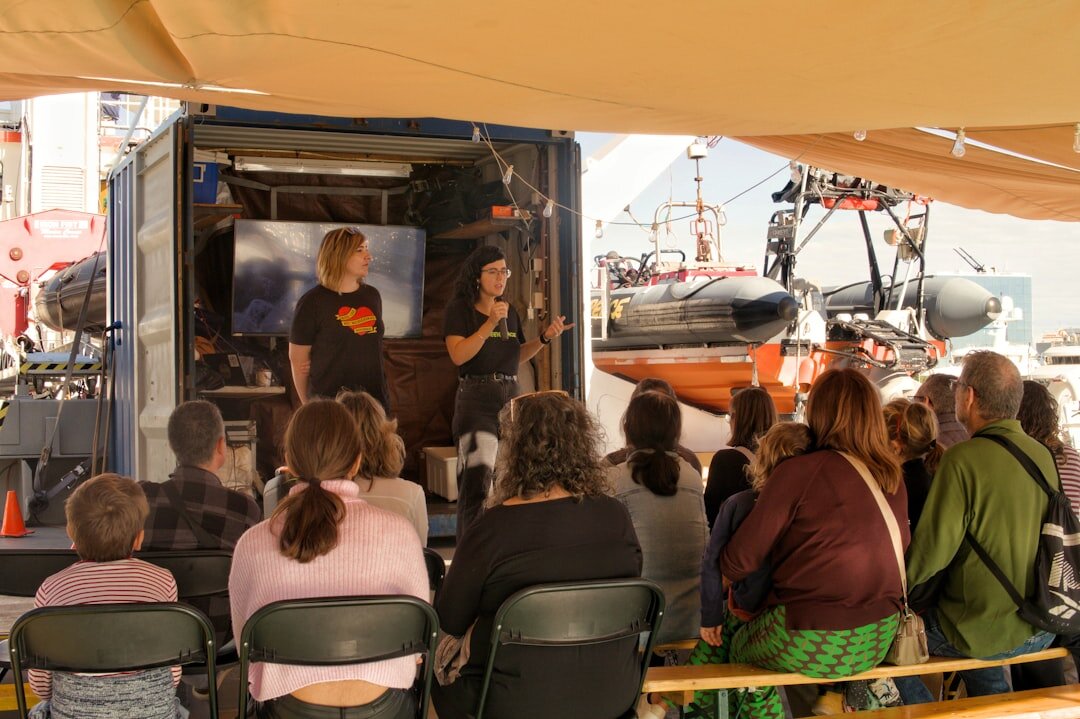 Interior of an outside broadcast truck with a video switcher panel